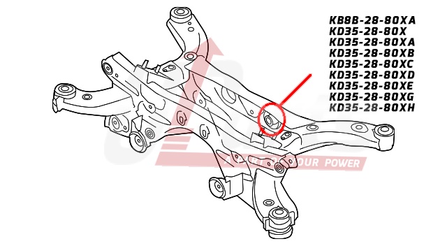 Tuleja mocowania dyfra przekładni głównej Mazda CX5 KB8B-28-80XA .jpg